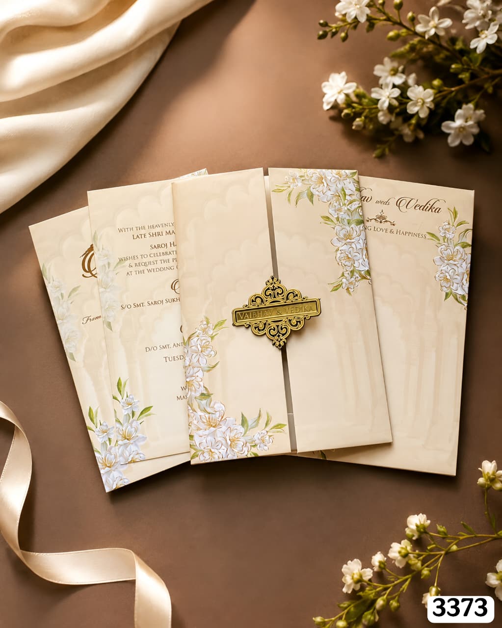 Cream Floral Gatefold Suite