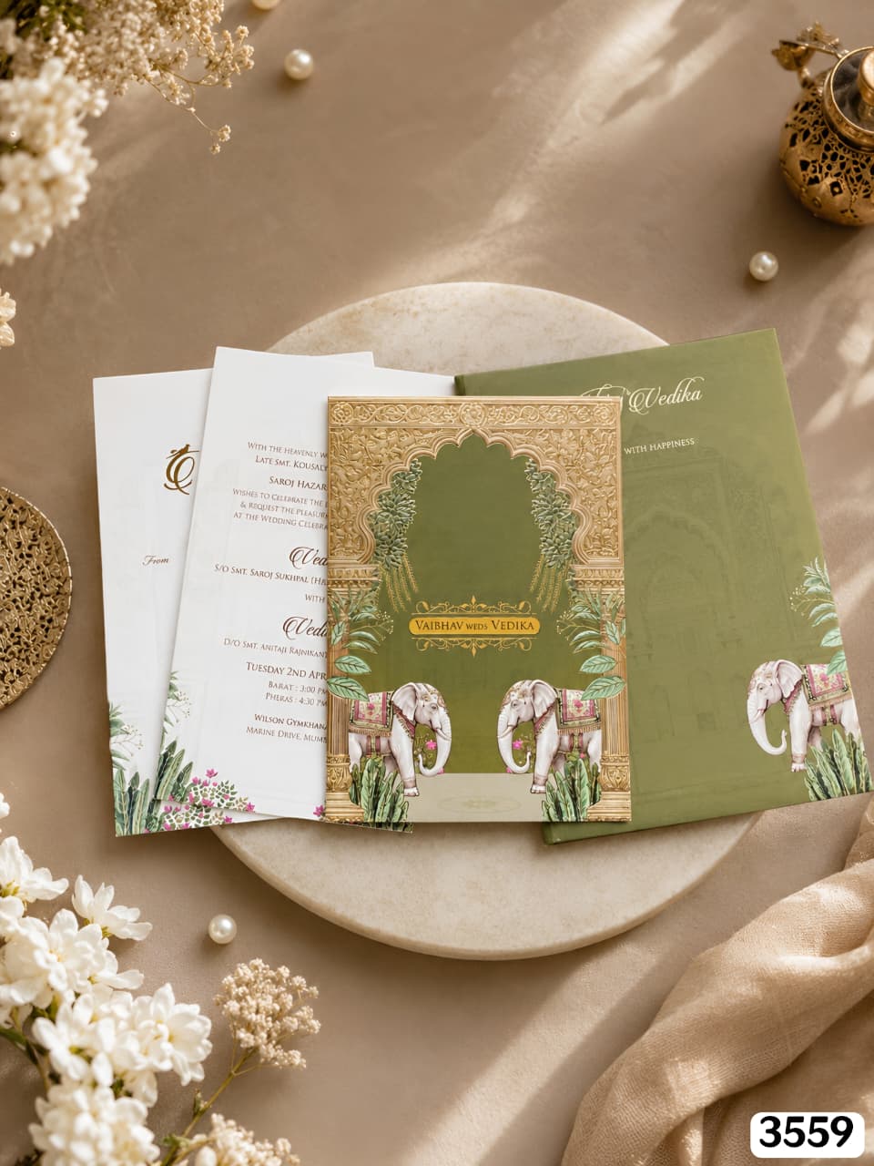 Olive Green Elephant Archway Suite