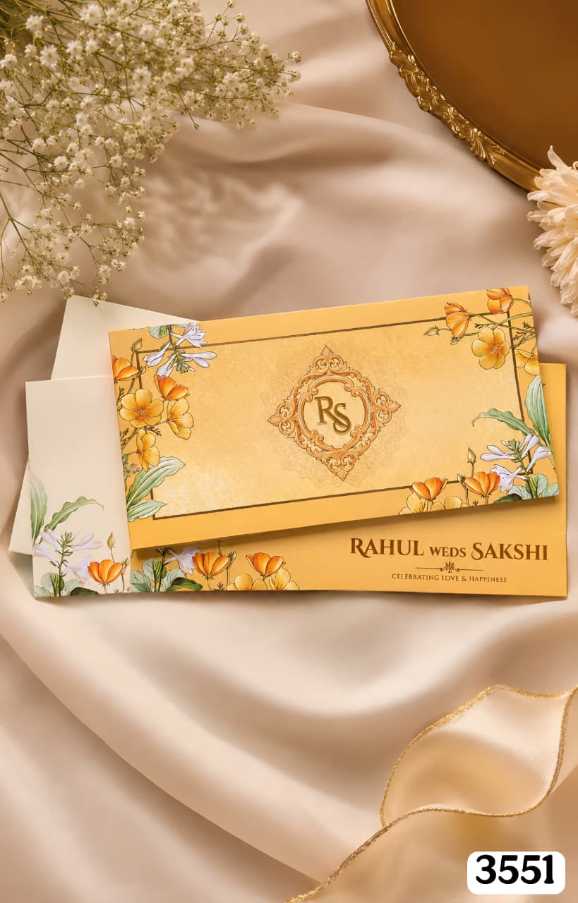 VF3551 Warm Yellow Floral Monogram Suite