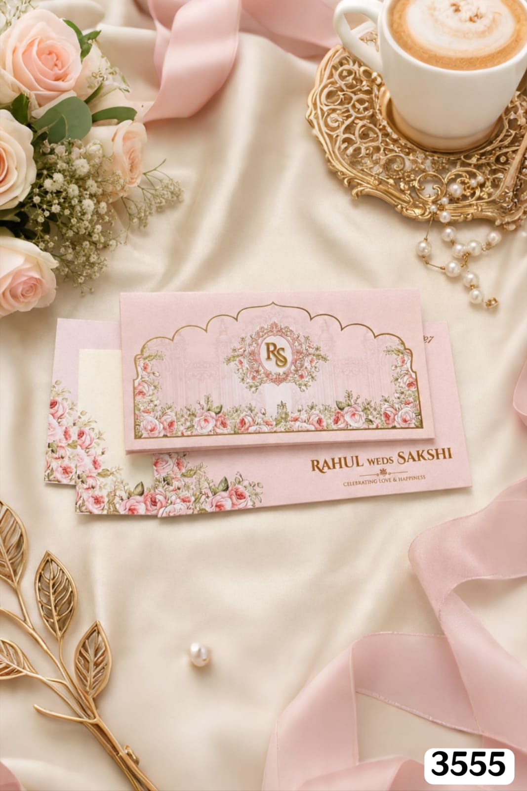 VF3555 Blush Pink Rose Jharokha Suite