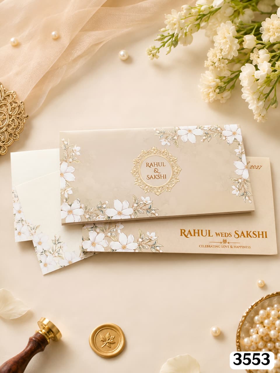 VF3553 Cream Jasmine Gold Medallion Suite